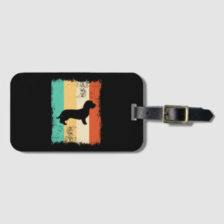 Etiqueta De Bagagem Vintage Retro Dachshund Wirehaired