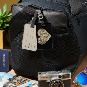 Etiqueta De Bagagem Vintage Romance casal, amor de homem e mulher