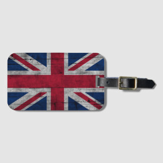Etiqueta De Bagagem Vintage rustic Patriotic U.K. flag