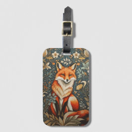 Etiqueta De Bagagem Vintage Sitting Fox William Morris Inspirou Floral