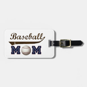 Etiqueta De Bagagem Vintage Style Baseball Mãe