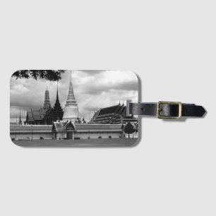 Etiqueta De Bagagem Vintage Tailândia Bangkok Chapel Royal Palace
