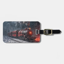 Vintage Train In Snow