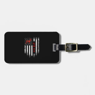 Etiqueta De Bagagem Vintage USA Flag Goat