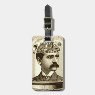 Etiqueta De Bagagem Vintagem do Clocwork Brain STEAMPUNK