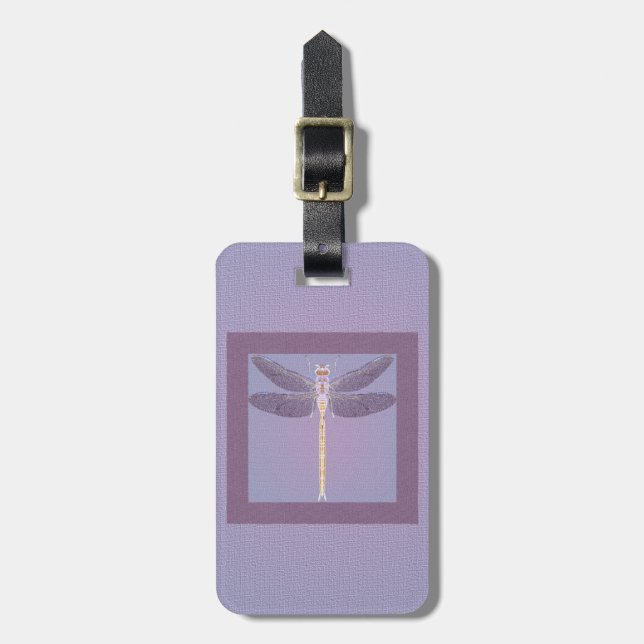 Etiqueta De Bagagem Violet Dragonfly (Frente Vertical)