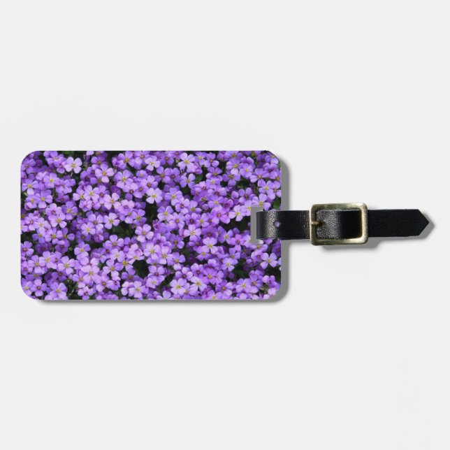 Etiqueta De Bagagem Violet Flowers Tag Belos Violetas (Frente Horizontal)