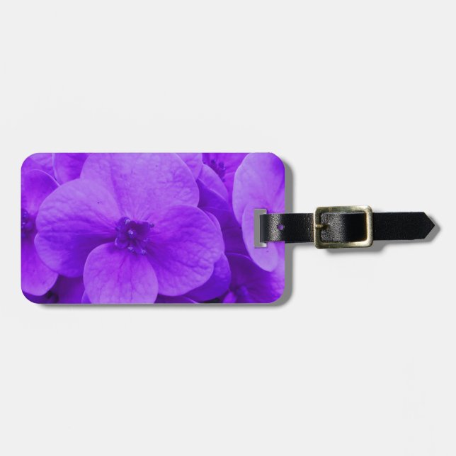 Etiqueta De Bagagem Violeta Azul (Frente Horizontal)
