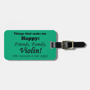 Etiqueta De Bagagem Violin me faz feliz