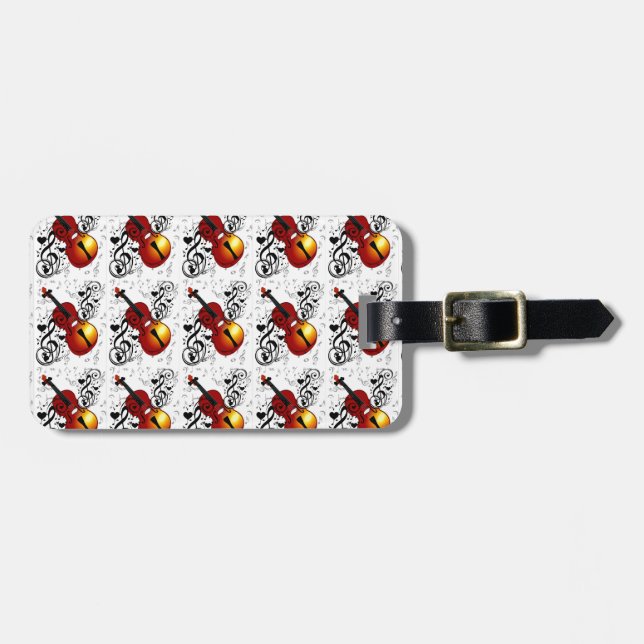 Etiqueta De Bagagem Violinista, Rock the House_ (Frente Horizontal)