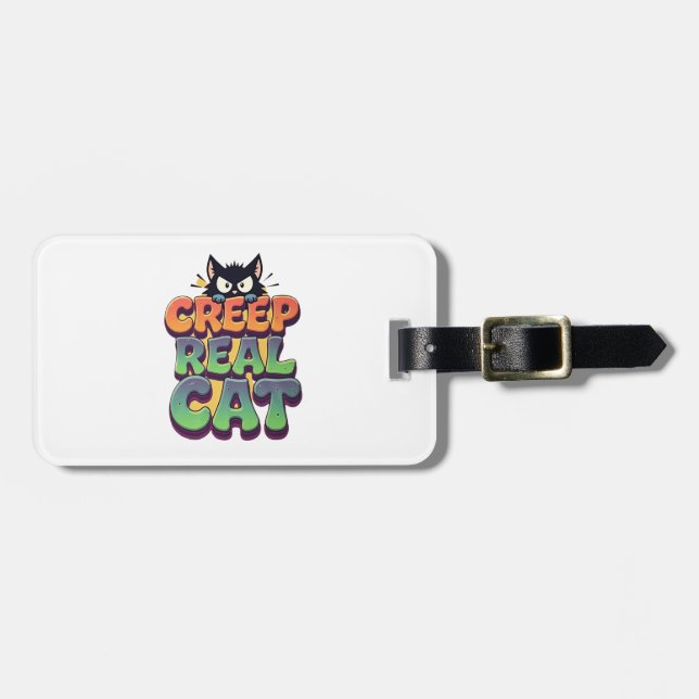 Etiqueta De Bagagem Vire Real Gato (Frente Horizontal)