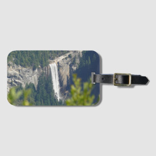 Etiqueta De Bagagem Visão de Quedas Vernais do Ponto Glacier, CA
