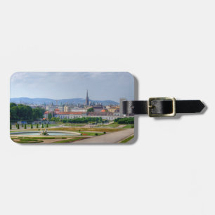Etiqueta De Bagagem Visão Panorâmica Sobre Viena Áustria De Belvede