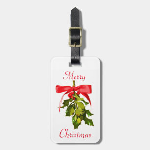 Etiqueta De Bagagem Visco do Feliz Natal