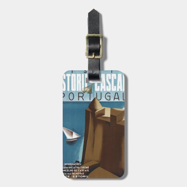 Etiqueta De Bagagem Visita Estoril Cascais Portugal (Frente Vertical)