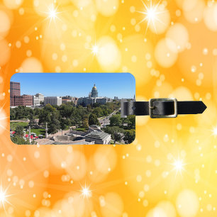 Etiqueta De Bagagem Vista da Silhueta de Denver - Fotografia da Cúpula
