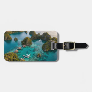 Etiqueta De Bagagem Vista do Paraíso das Ilhas Raja Ampat Piaynemo Art