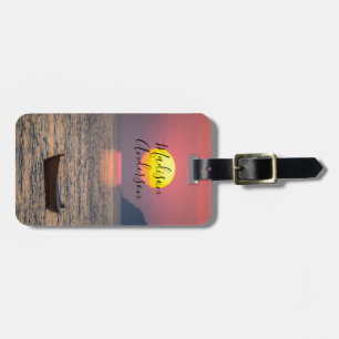 Etiqueta De Bagagem Vista Personalizada do Sol