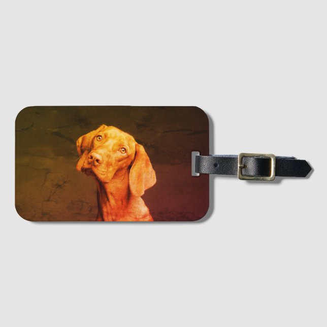 Etiqueta De Bagagem Vizsla (Frente Horizontal)