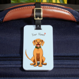 Etiqueta De Bagagem Vizsla Love Personalizável Tag