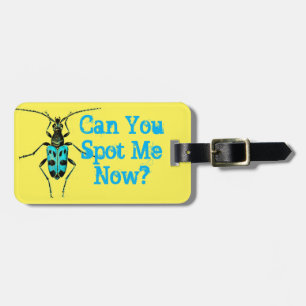 Etiqueta De Bagagem "Você pode me encontrar agora" Inseto de besouro a
