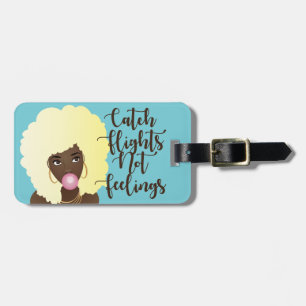 Etiqueta De Bagagem Voos De Captura Sem Sentimentos, Bubblegum   Azul