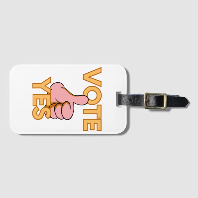Etiqueta De Bagagem Votar sim (Frente Horizontal)