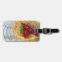 Waffles caseira com groselhas para dentes doces