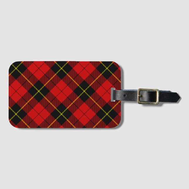 Etiqueta De Bagagem Wallace Red Tartan (Frente Horizontal)