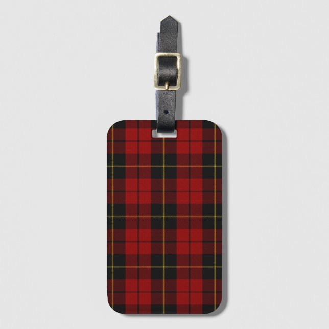 Etiqueta De Bagagem Wallace Tartan Scottish Clan Xadrez Standard (Frente Vertical)