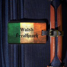 Etiqueta De Bagagem Walsh Irish Flag