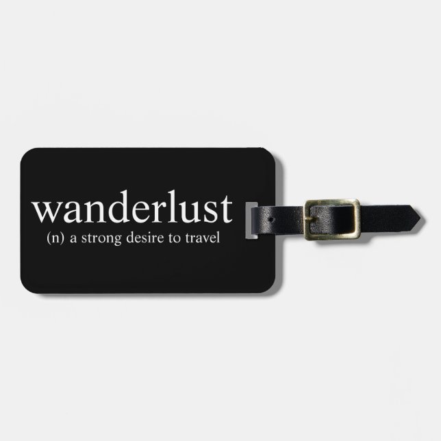 Etiqueta De Bagagem wanderlust (Frente Horizontal)