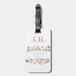 Etiqueta De Bagagem Watercolor Flowers