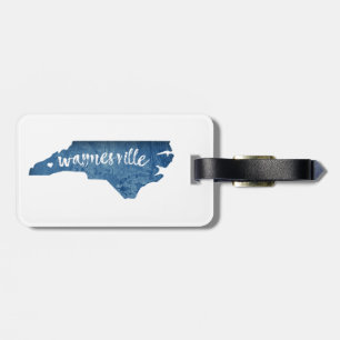 Etiqueta De Bagagem Waynesville North Carolina Grão de Madeira