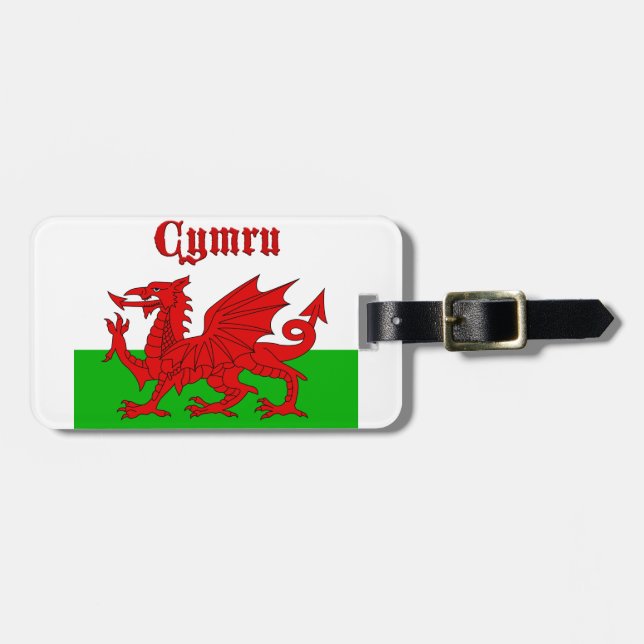 Etiqueta De Bagagem Welsh Flag Cymru (Frente Horizontal)