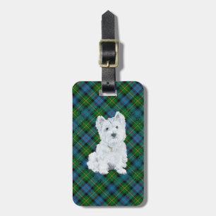 Etiqueta De Bagagem Westie em Tartan