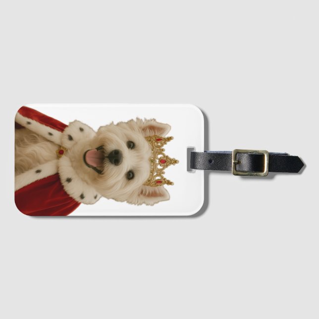 Etiqueta De Bagagem Westie Queen (Frente Horizontal)