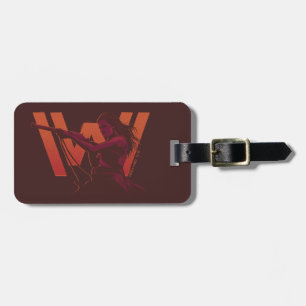 Etiqueta De Bagagem Westworld Wyatt com o rifle sobre o logotipo