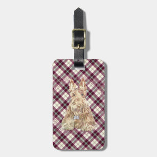 Etiqueta De Bagagem Wheaten Scottie Tartan