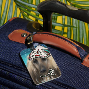 Etiqueta De Bagagem White Afghan Hound