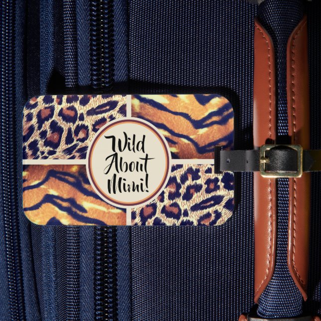 Etiqueta De Bagagem Wild About Mimi animal print (Frente Insitu 4)