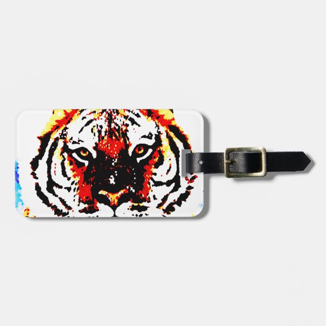 Etiqueta De Bagagem Wild Tiger (Frente Horizontal)