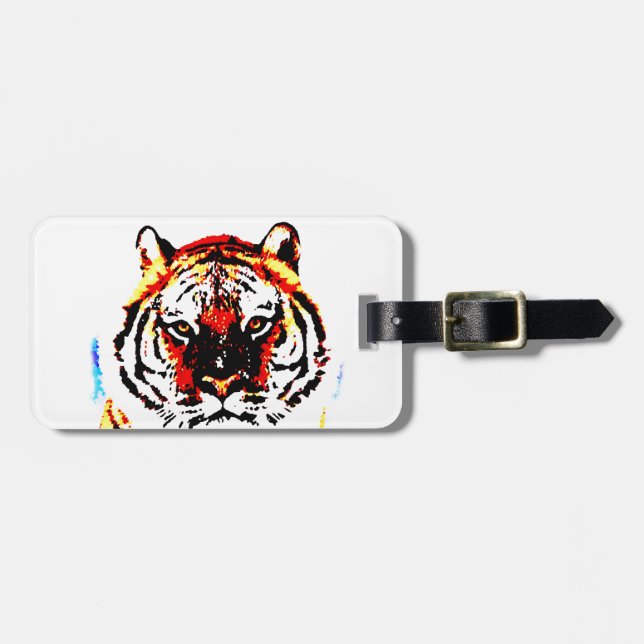 Etiqueta De Bagagem Wild Tiger (Frente Horizontal)