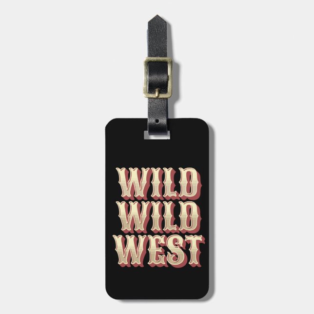 Etiqueta De Bagagem Wild West (Frente Vertical)