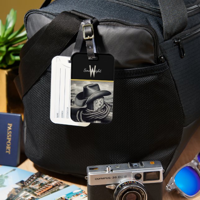 Etiqueta De Bagagem Wild West Elegance (Frente e Verso)