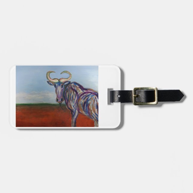 Etiqueta De Bagagem Wildebeest (Frente Horizontal)