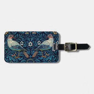 Etiqueta De Bagagem William Morris Blue Birds Tapeçaria Clássica