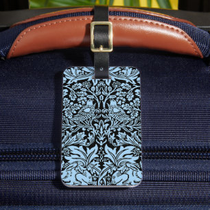 Etiqueta De Bagagem William Morris Irmão Coelho Azul Claro Preto