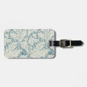 Etiqueta De Bagagem William Morris Wallflower Blue damask