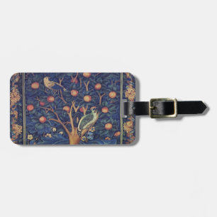 Etiqueta De Bagagem William Morris Woodpecker Tapeçaria Artes e Artesa
